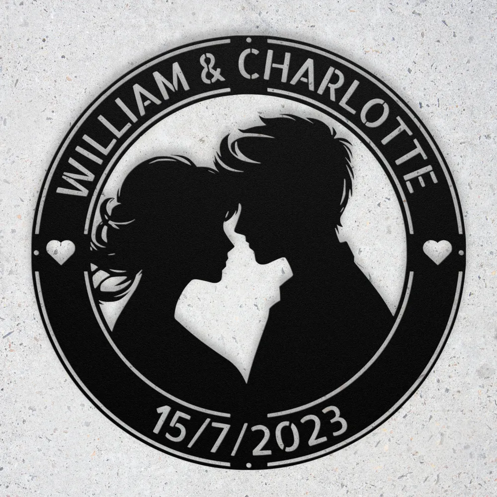 Personalized Couple Metal Art Sign